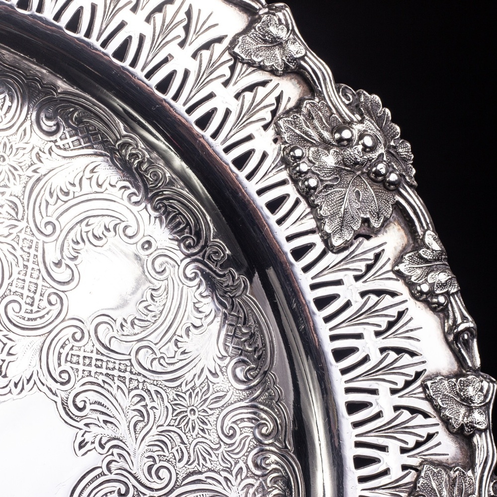 Vintage Birks Silver Tray Rideau Plate 12" - Picture 2 of 10
